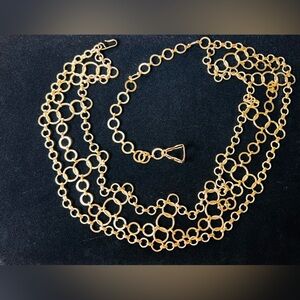 Vintage Gild Tone Napier Circular Chain Link Belt